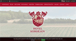 Desktop Screenshot of hotelkurdejov.cz